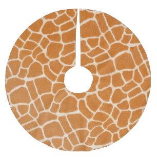 Saia Para Árvore De Natal De Poliéster Girafa Pelo Realismo Exótico Imprime Luxo