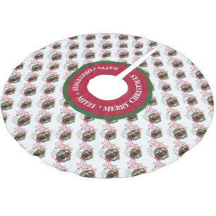 Saia Para Árvore De Natal De Poliéster GOTA   O Natal Deseja O Bebê De Caprino Boi