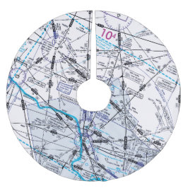 Saia Para Árvore De Natal De Poliéster Gráfico de Aviação de Baixa Altitude de Endirecion