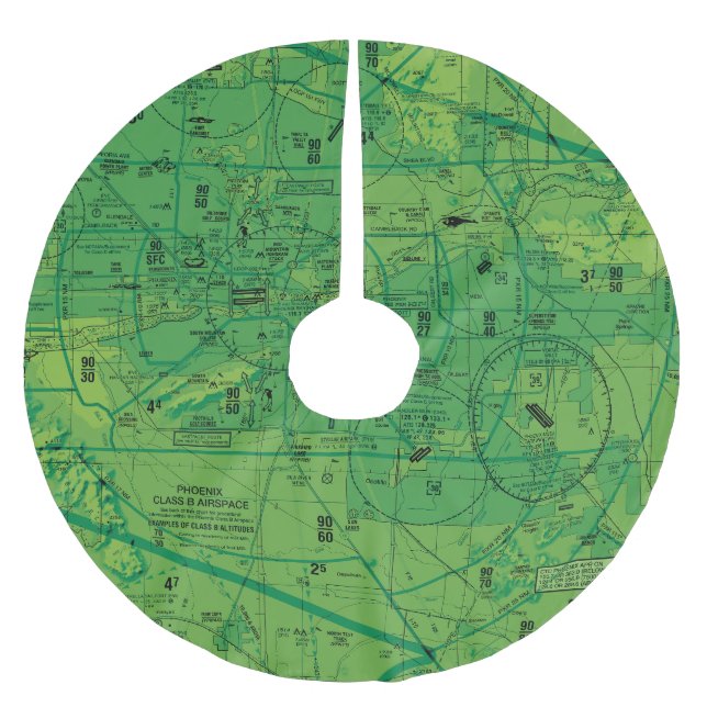 Saia Para Árvore De Natal De Poliéster Gráfico TAC Phoenix (Frente)