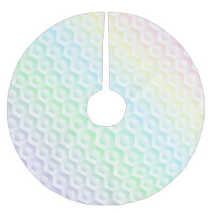 Saia Para Árvore De Natal De Poliéster Granulado do arco-íris cor pastel colorida