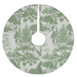 Saia Para Árvore De Natal De Poliéster Green Creme Christmas Wonderland