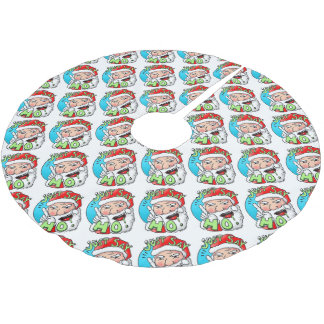 Saia Para Árvore De Natal De Poliéster Green Weenii "Apenas diga HO!" Camisa de Natal