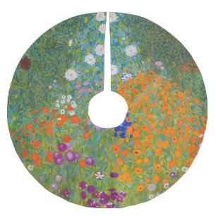 Saia Para Árvore De Natal De Poliéster Gustav Klimt - Jardim de Flores