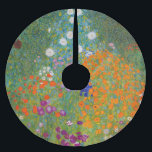 Saia Para Árvore De Natal De Poliéster Gustav Klimt - Jardim Flor<br><div class="desc">Jardim Flor - Gustav Klimt em 1905-1907</div>