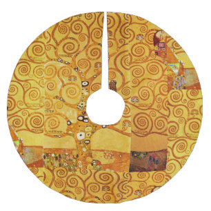 Saia Para Árvore De Natal De Poliéster Gustav Klimt Tree of Life: Art Nouveau Symbolista