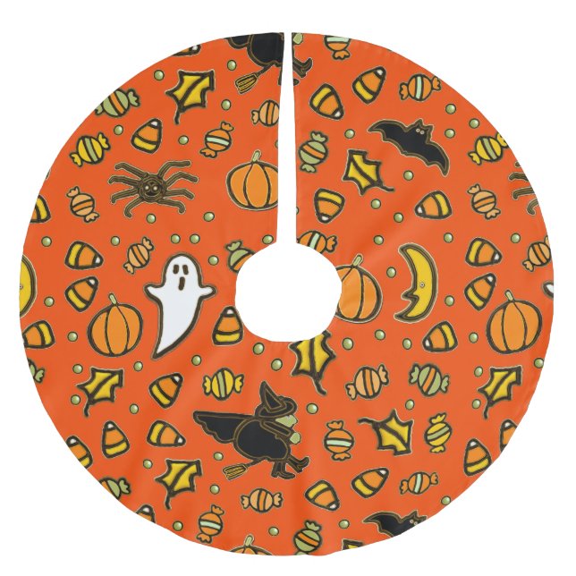 Saia Para Árvore De Natal De Poliéster Halloween Home Decor (Frente)