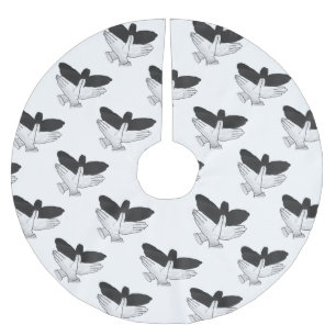 Saia Para Árvore De Natal De Poliéster Hand Silhouette Eagle