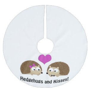Saia Para Árvore De Natal De Poliéster Hedgehugs e Kisses Hedgehog Love