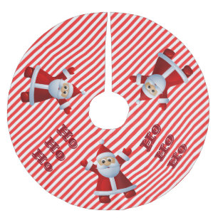 Saia Para Árvore De Natal De Poliéster Hei! Hei! Hei! Santa Claus Merry Christmas Candy C