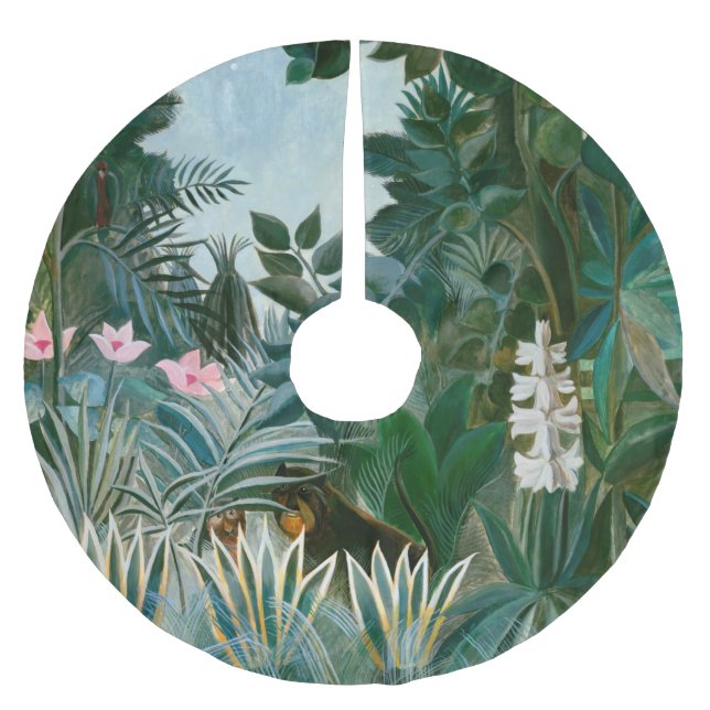 Saia Para Árvore De Natal De Poliéster Henri Rousseau - A Selva Equatorial (Frente)