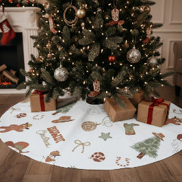 Saia Para Árvore De Natal De Poliéster Howdy Christmas Western Cowboy