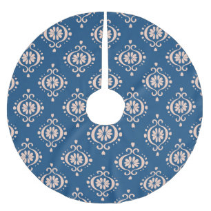 Saia Para Árvore De Natal De Poliéster Ikat Geométrico Folklore Damask Ornament