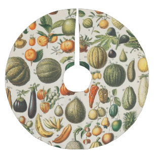 Saia Para Árvore De Natal De Poliéster Ilustração Científica Botânica Vegetal fruta