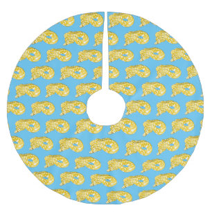 Saia Para Árvore De Natal De Poliéster Ilustração de cobra de pitão birmanês