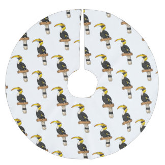 Saia Para Árvore De Natal De Poliéster ilustração de desenho animado de aves da folha de