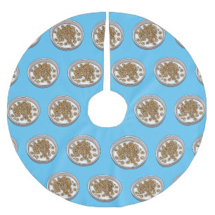 Saia Para Árvore De Natal De Poliéster Ilustração de desenho animado de cereais