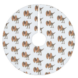 Saia Para Árvore De Natal De Poliéster Ilustração de desenho animado de Dilophosaurus