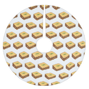 Saia Para Árvore De Natal De Poliéster Ilustração de desenho animado de Lasagna