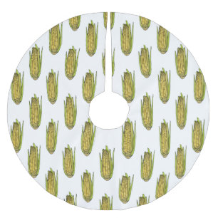 Saia Para Árvore De Natal De Poliéster Ilustração de desenho animado de milho