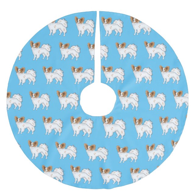 Saia Para Árvore De Natal De Poliéster Ilustração de desenho animado de Papillon (Frente)