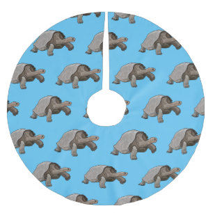 Saia Para Árvore De Natal De Poliéster Ilustração de desenho animado de tartaruga de Galá