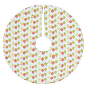 Saia Para Árvore De Natal De Poliéster Ilustração de desenho animado de tomate de cereja