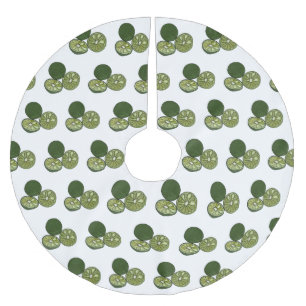 Saia Para Árvore De Natal De Poliéster Ilustração de desenho animado do limão Kaffir