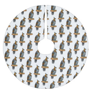 Saia Para Árvore De Natal De Poliéster Ilustração de desenho animado do pássaro águia-orn