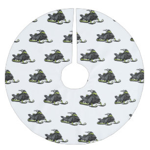 Saia Para Árvore De Natal De Poliéster Ilustração de desenho animado Snowmobile