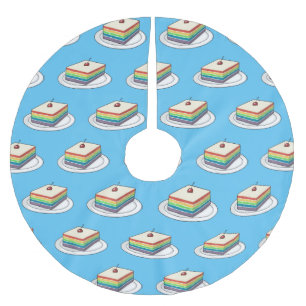 Saia Para Árvore De Natal De Poliéster Ilustração de desenho do bolo-arco-íris