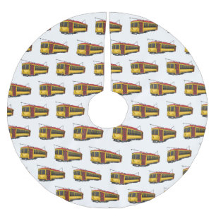 Saia Para Árvore De Natal De Poliéster Ilustração de desenho do carrinho de Mata