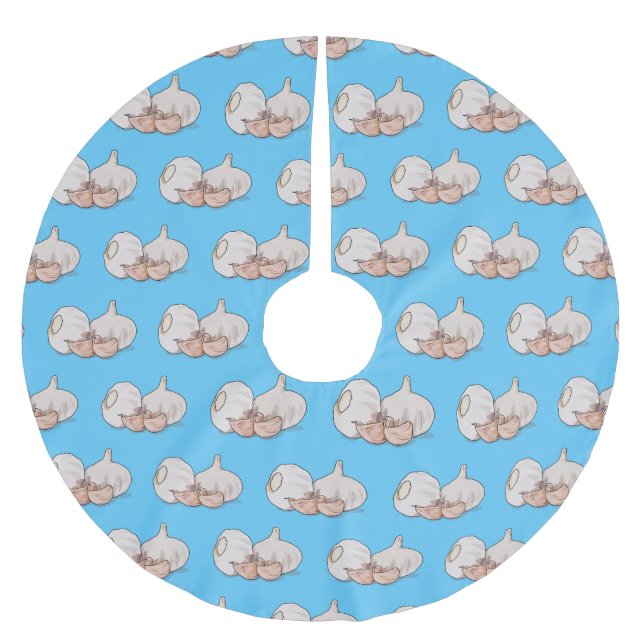 Saia Para Árvore De Natal De Poliéster Ilustração de desenho em quadrinhos (Frente)