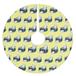 Saia Para Árvore De Natal De Poliéster Ilustração do desenho da impressora