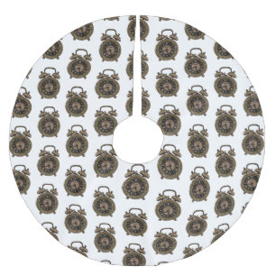 Saia Para Árvore De Natal De Poliéster Ilustração do desenho do relógio do alarme