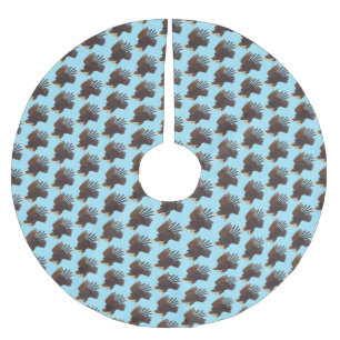 Saia Para Árvore De Natal De Poliéster ilustração engraçada da águia-ouro