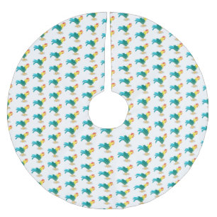 Saia Para Árvore De Natal De Poliéster Imagem de desenho animado de galeria de coroa engr