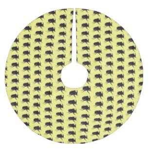 Saia Para Árvore De Natal De Poliéster Imagem do desenho animado do besouro da rinoceront