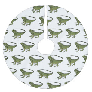 Saia Para Árvore De Natal De Poliéster Imagem do desenho de Iguana