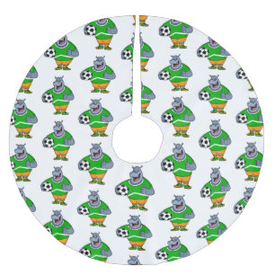 Saia Para Árvore De Natal De Poliéster Imagem engraçada do desenho animado do jogador de