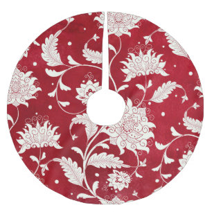 Saia Para Árvore De Natal De Poliéster Imitação da porcelana chinesa: pintura floral