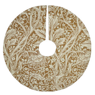 Saia Para Árvore De Natal De Poliéster Impressão de Arte Floral Arcadia Vintage de Willia