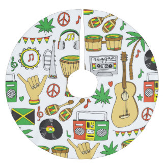 Saia Para Árvore De Natal De Poliéster Instrumentos Musicais: Reggae Sem Olhos