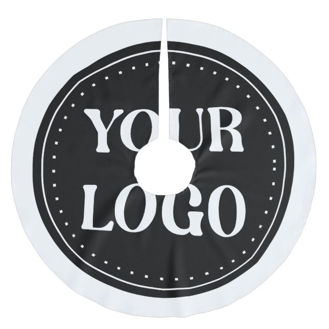 Saia Para Árvore De Natal De Poliéster Inteligente, contemporâneo, polido e personalizáve (Frente)