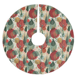 Saia Para Árvore De Natal De Poliéster Inverno / Abstrato de Natal