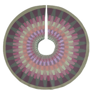 Saia Para Árvore De Natal De Poliéster Inverno Dahlia em cores aquecidas