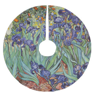 Saia Para Árvore De Natal De Poliéster Íris de Van Gogh Pintura Impressionista