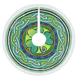 Saia Para Árvore De Natal De Poliéster Irish shamrock
