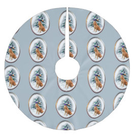 Saia Para Árvore De Natal De Poliéster Irish Terrier Christmas