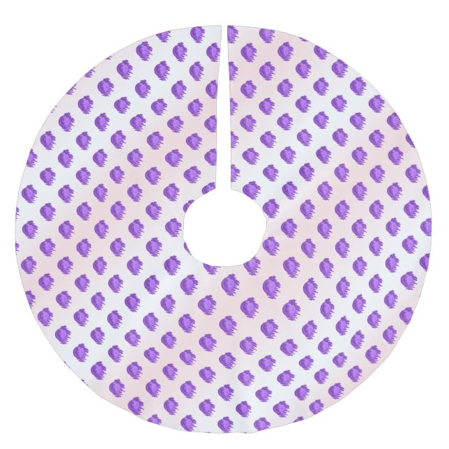 Saia Para Árvore De Natal De Poliéster ITD Blurberry e Cream (Frente)